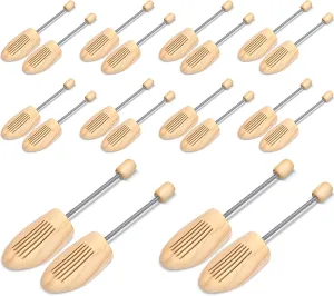 10 Pairs Cedar Shoe Trees for Men Size 9-10, Wooden Shoe Stretcher for Men Women Sneakers Boots, Shoe Widener