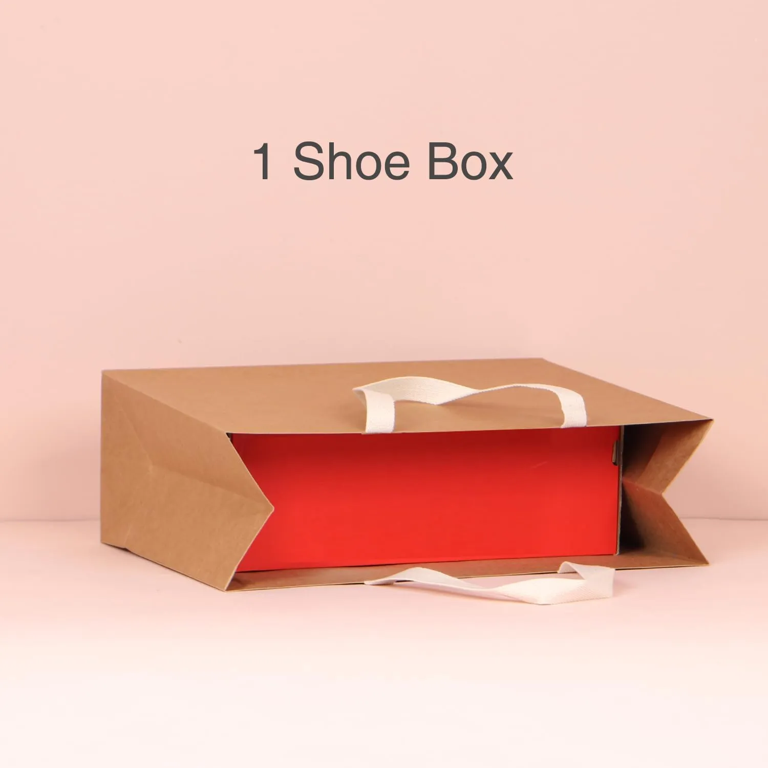 10pcs 15.7x5.5x11.8" (3) Large Size, Natural Brown Paper Bags with Cotton Handles, Thick Sturdy Durable Gift bags