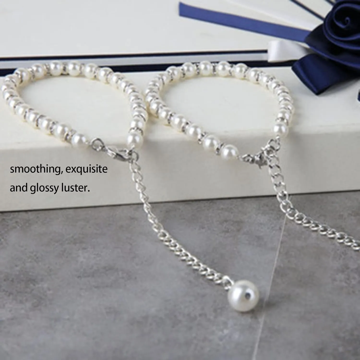 10Pcs Pearl Shoe Chains | Faux Glossy Pearl with Metal Buckle | Multi - Purpose Bling Chains for Shoes/Bags/Keychains | ABS Composite & Polished Finish (XKsphdjzz)