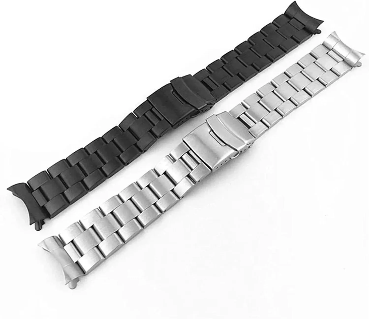18mm 19mm 20mm 21mm 22mm 23mm 24mm Universal Strap Curved End Solid Stainless Steel Watchband For Men Women