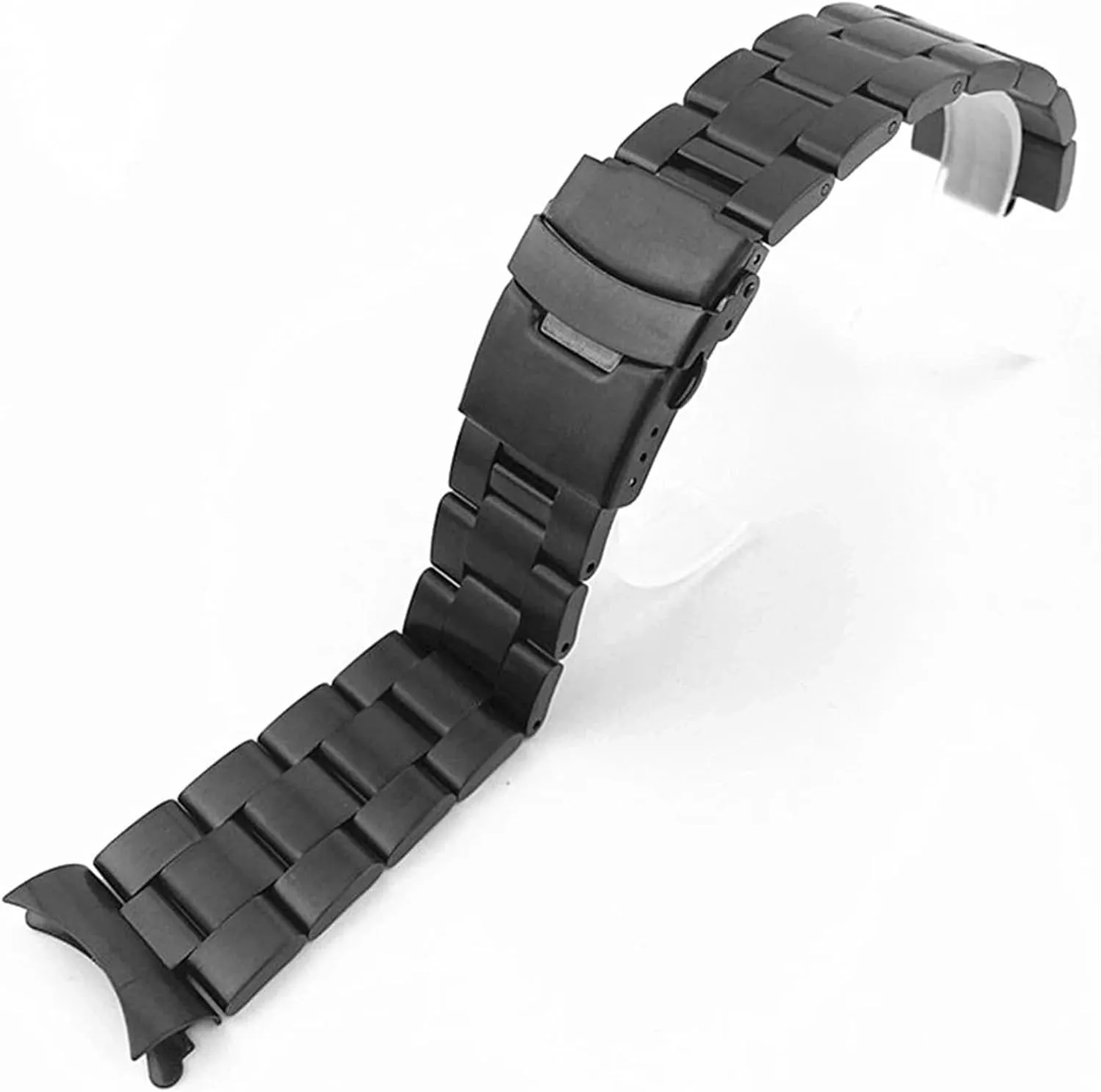 18mm 19mm 20mm 21mm 22mm 23mm 24mm Universal Strap Curved End Solid Stainless Steel Watchband For Men Women