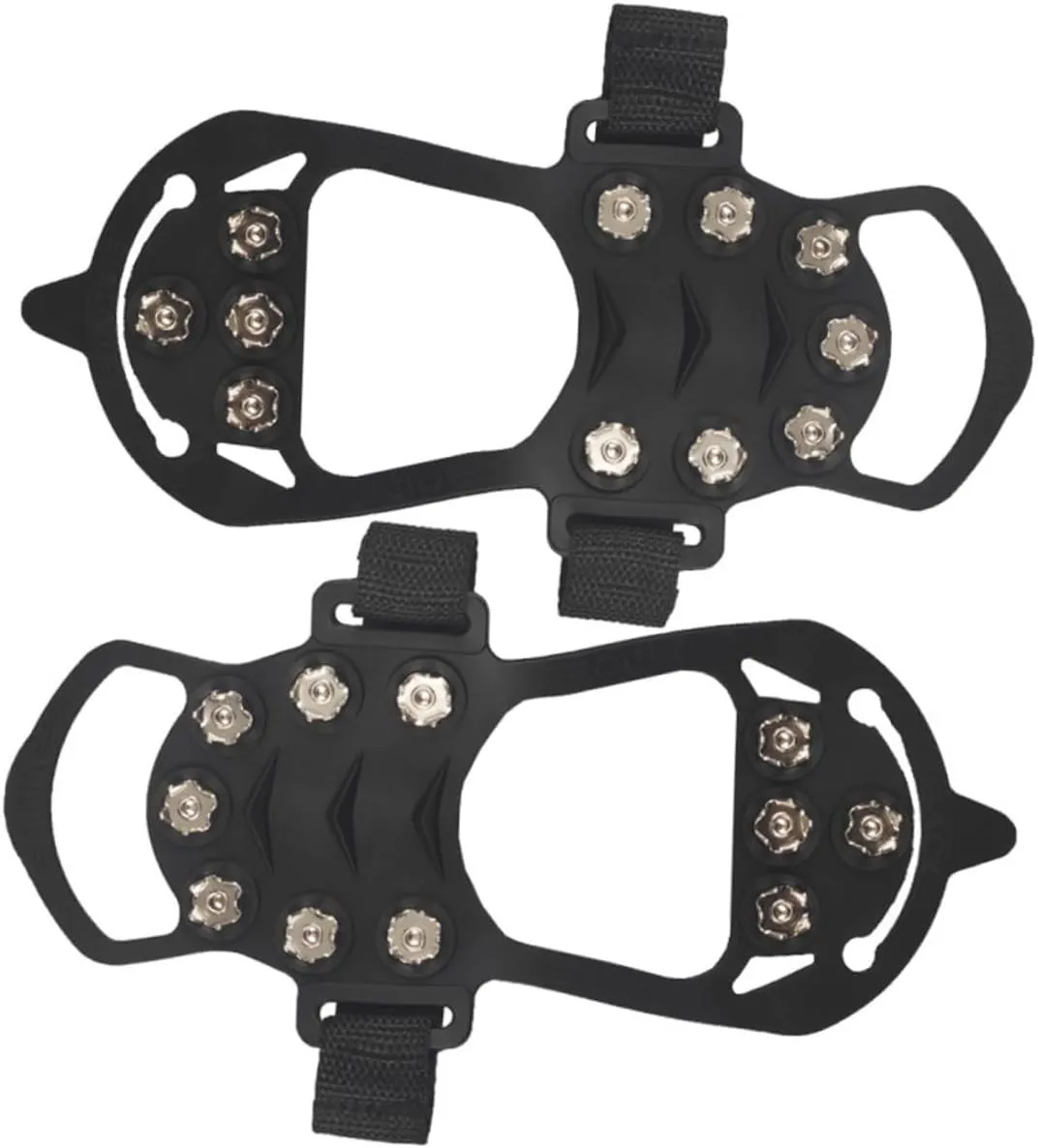 1Pair Ice Cleats for Boots Slip Shoe Covers with Spikes Non Skid Crampon Accessories for Winter Sports Hiking and Ice Climbing Fits Various Footwear