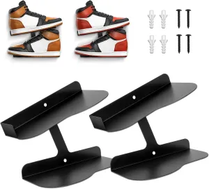 2 Pcs Floating Shoe Display Shelves, H-Type Sturdy Levitating Wall Shelf, Sneaker Holders for Shoe Collectors & Advertising Exhibition