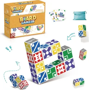 2.0 Matching Board Game, Family Puzzle Games for Kids & Adults, Educational Puzzles Toy with 100 Unique Challenges, 4 Difficulty Levels, Develop Problem-Solving Skills,Ages 4-12