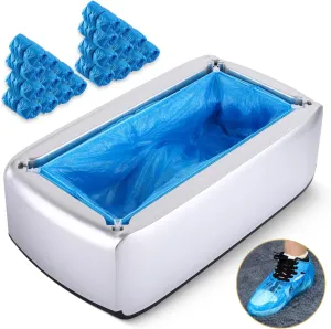 2025 Upgraded Shoe Cover Dispenser Automatic Machine with 200pcs Disposable Covers and Fits Most Shoes Size, Ideal Indoor Use for Home, Office, Hospital, Factory, Laboratory