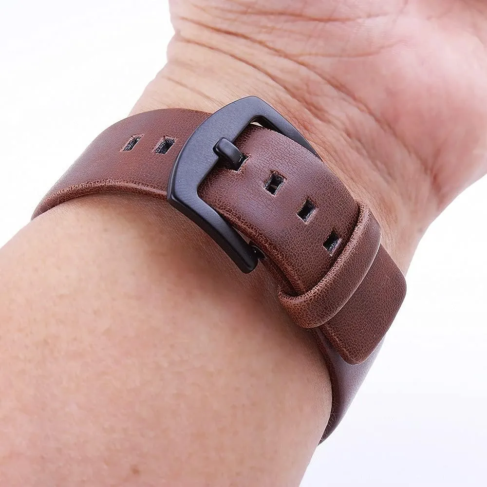 20mm 22mm Strap Watch Vintage Leather Watch Band(White-Patch Five-Pointed star4,20mm)
