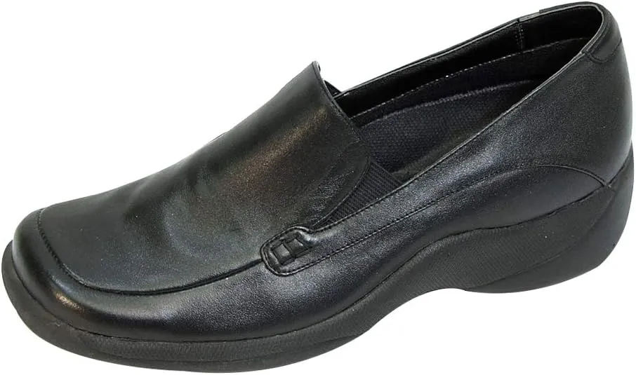 24 Hour Comfort Meadow Women's Wide Width Cushioned Slip-On Leather Loafers