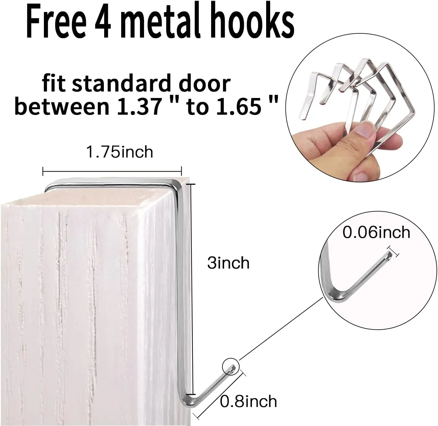 28 Large 2 Pack Transparent Pockets Over The Door Shoe Organizer Sturdy Hanging Shoe Rack for Door Closet Sneakers or Accessories, 8 hooks（White）
