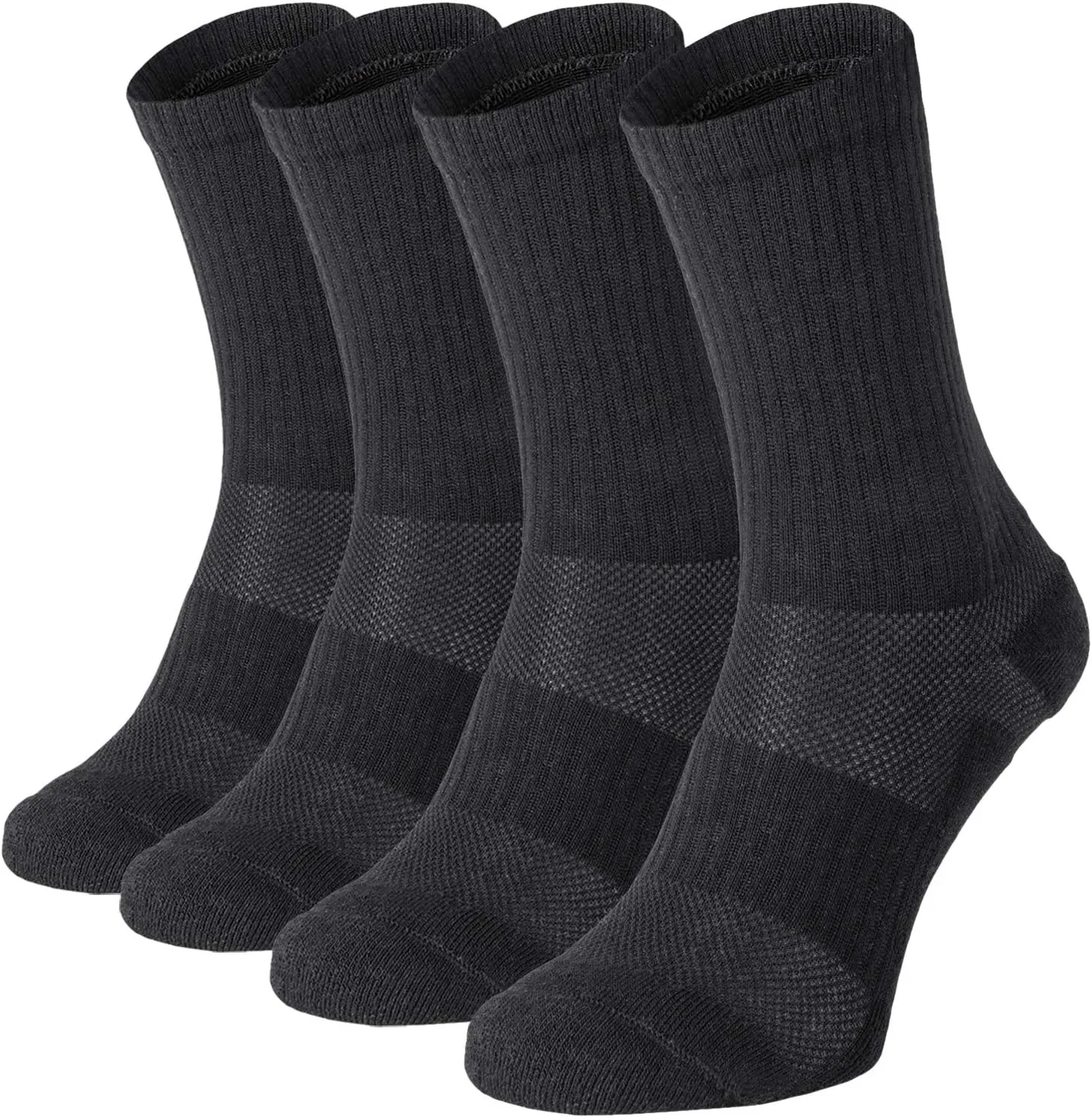 281Z Military Cotton Micro Crew Boot Socks - Cushioned Sole - Moisture Wicking
