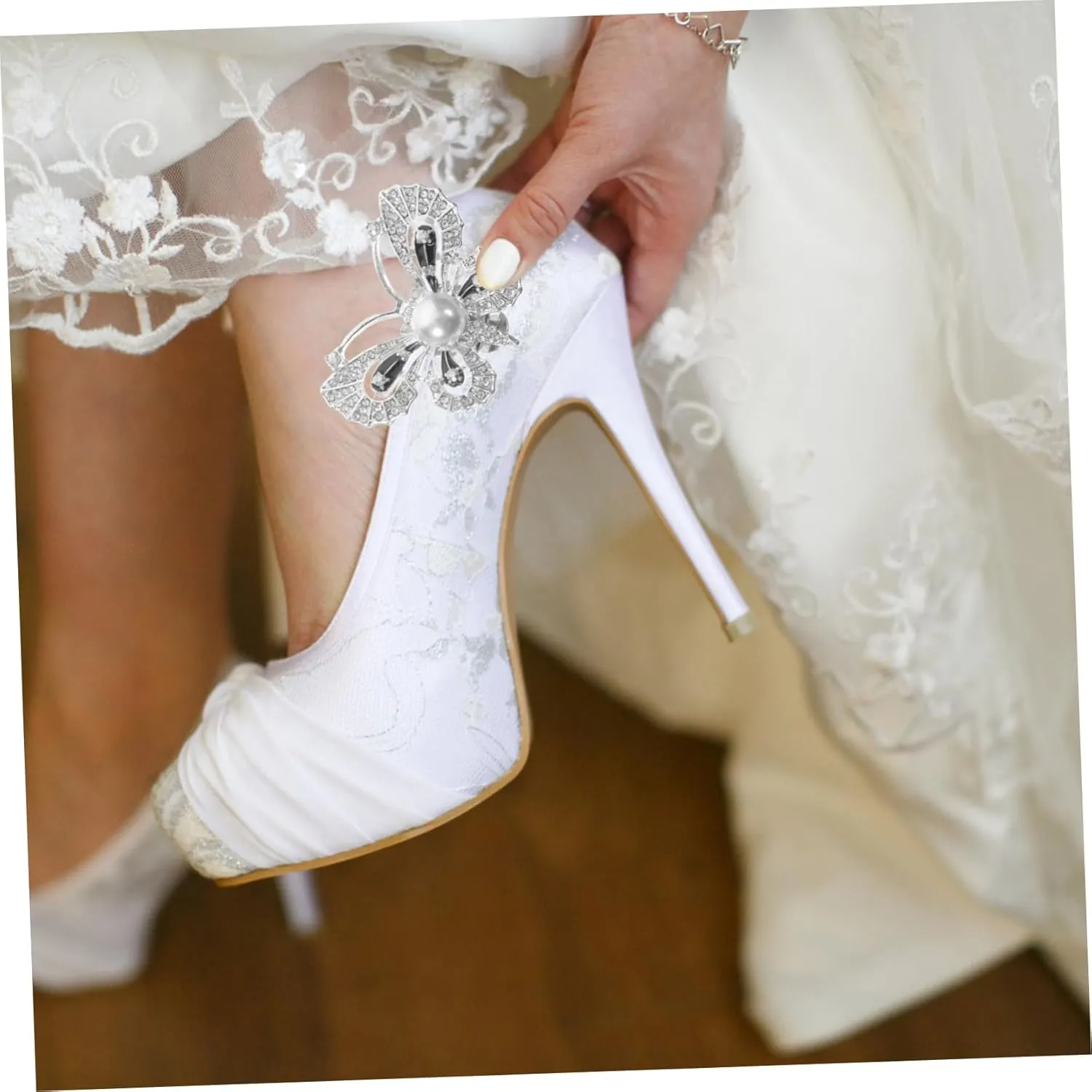 2pcs high heels decorative buckle ladies heels boot heels high wedges for women Environmental protection zinc alloy wedding shoe clips bridal shoe clip shoes jewelry shoe buckle