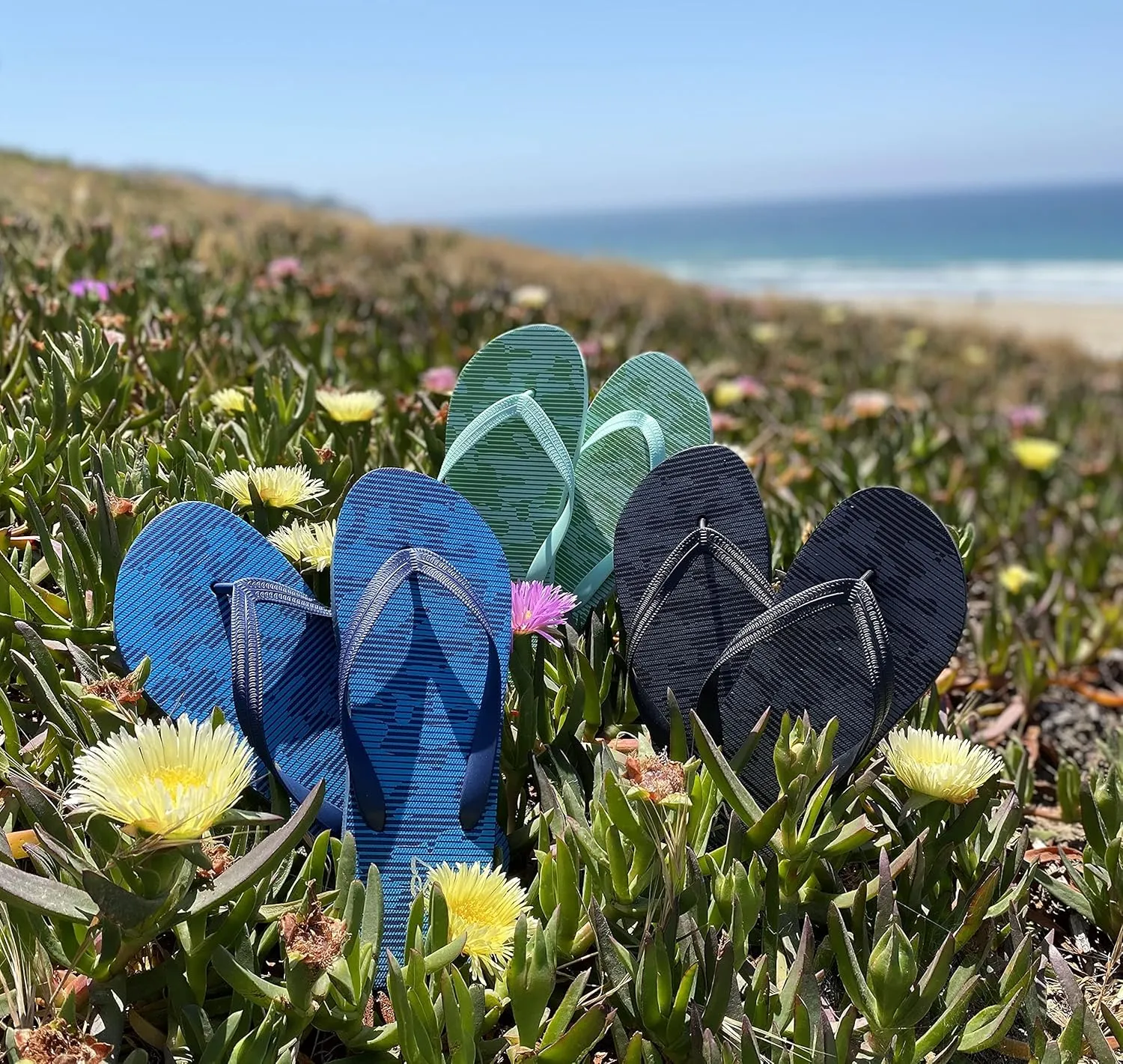 3 Pack Mens Pool Beach Rubber Waterproof Flip Flops Sandals for Surfing Summer Travel Must Haves Practical Shower Shoes Teen Boys