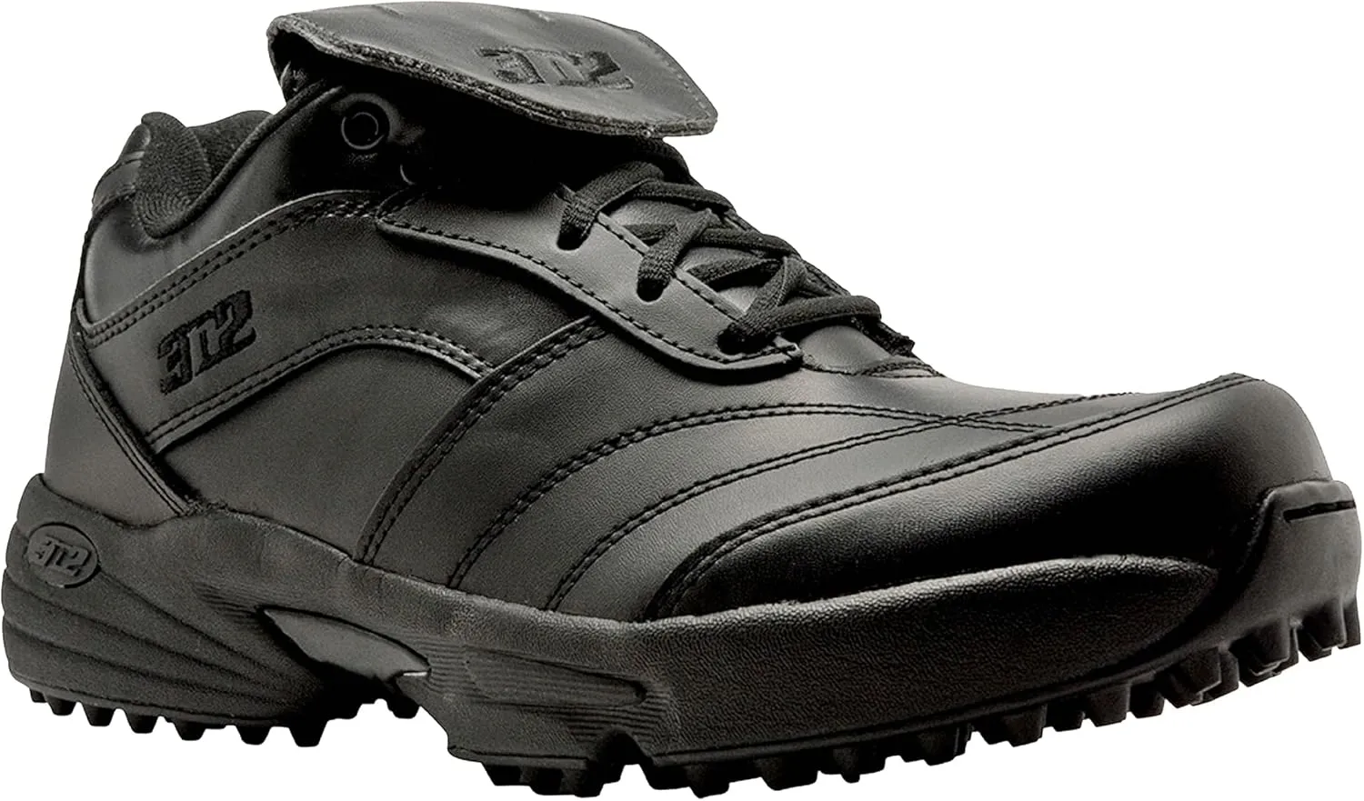 3N2 Reaction Lo Men's Baseball Umpire Field Shoe - Lightweight Leather Shoes for Softball & Baseball Umpires - Black