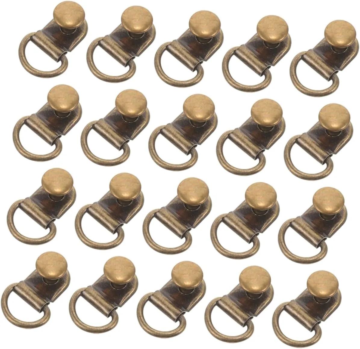 40pcs High-top Boot Eyelet Buckle Boots Boot Shoe Lace Hook Shoe Boot Lace Hooks Buckles Shoe Hooks Buckle Boot Repair Shoe Lace Hook Shoe Supplies Stainless Steel Dark Brown