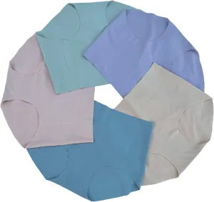 5-Pack Women’s Seamless Pregnancy & Postpartum Underwear, Comfortable Mid-High Waist No-Show Panties