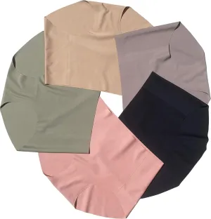 5-Pack Women’s Seamless Pregnancy & Postpartum Underwear, Comfortable Mid-High Waist No-Show Panties