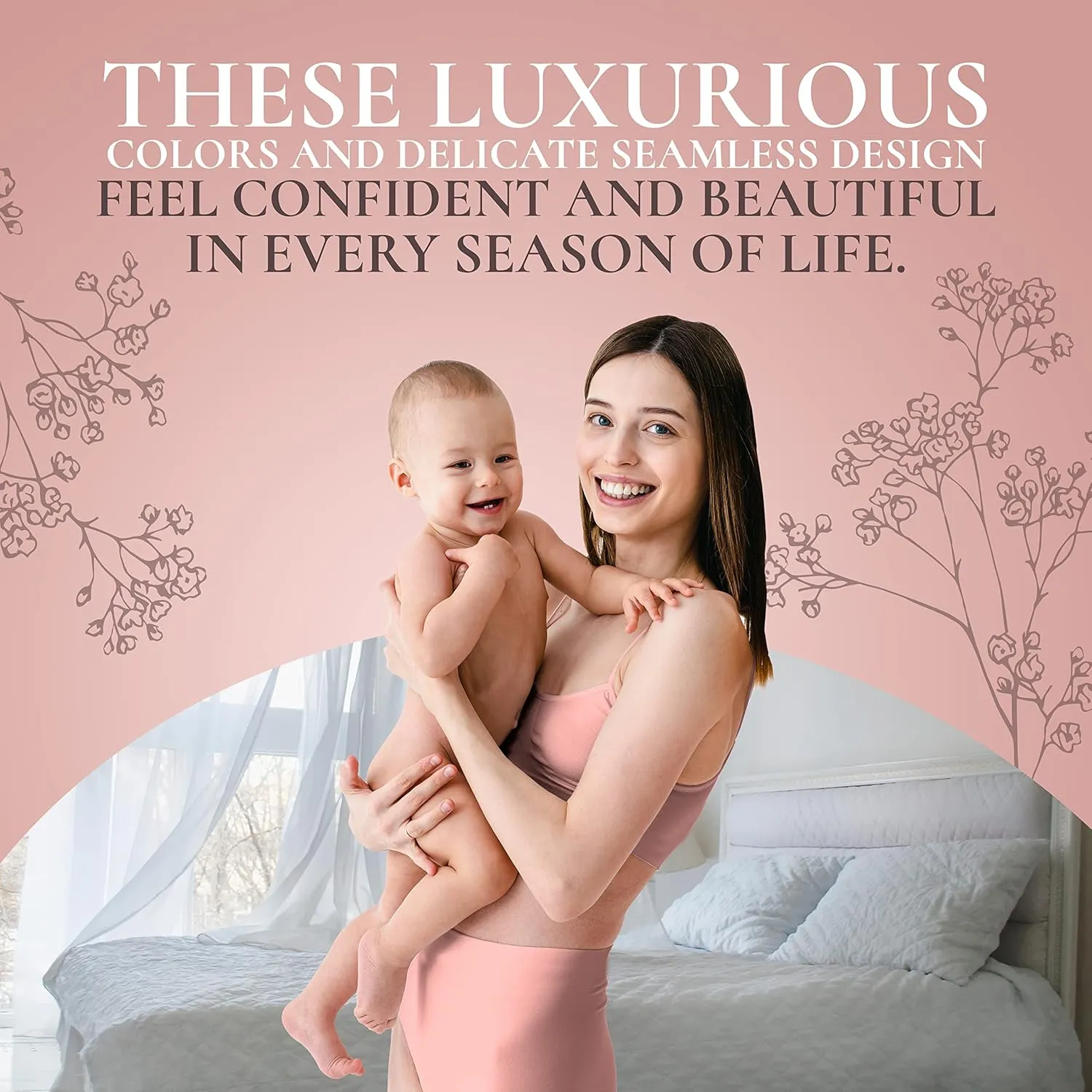 5-Pack Women’s Seamless Pregnancy & Postpartum Underwear, Comfortable Mid-High Waist No-Show Panties