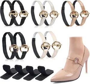 5 Pairs High Heel Shoe Straps Detachable Shoe Straps High Heel Bands Elastic Shoe Strap for Holding Loose High Heels Slippers Sandals