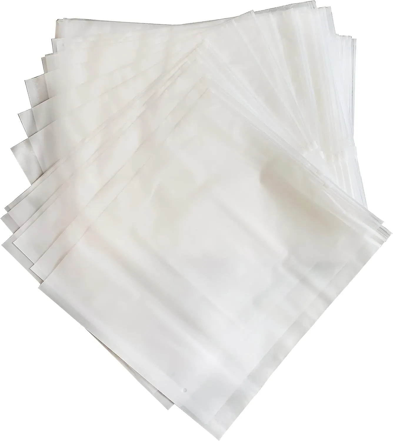 50Pcs Travel Storage Bags Resealable Bags Clear Plastic Zipper Clothing Packaging Bags Luggage Organiser Pouch Space Saver Storagefor Clothes School Trip 12"x14"