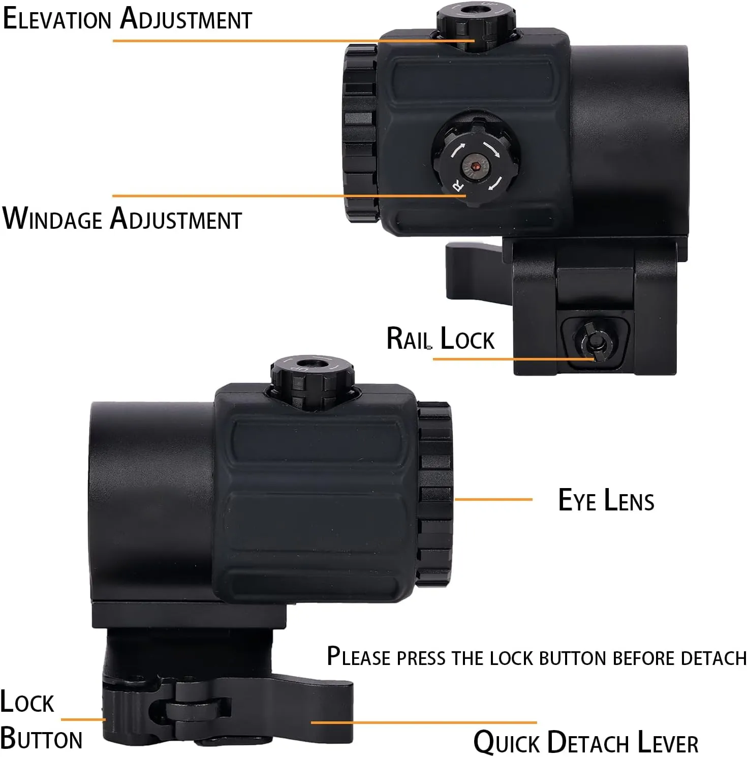 558 G33/558 G43/558 G45 Red & Green Dot Holographic Reflex Sight Scope with G33 G43 3X /G45 5X Magnifier Combo Built-in Flip QD Mount