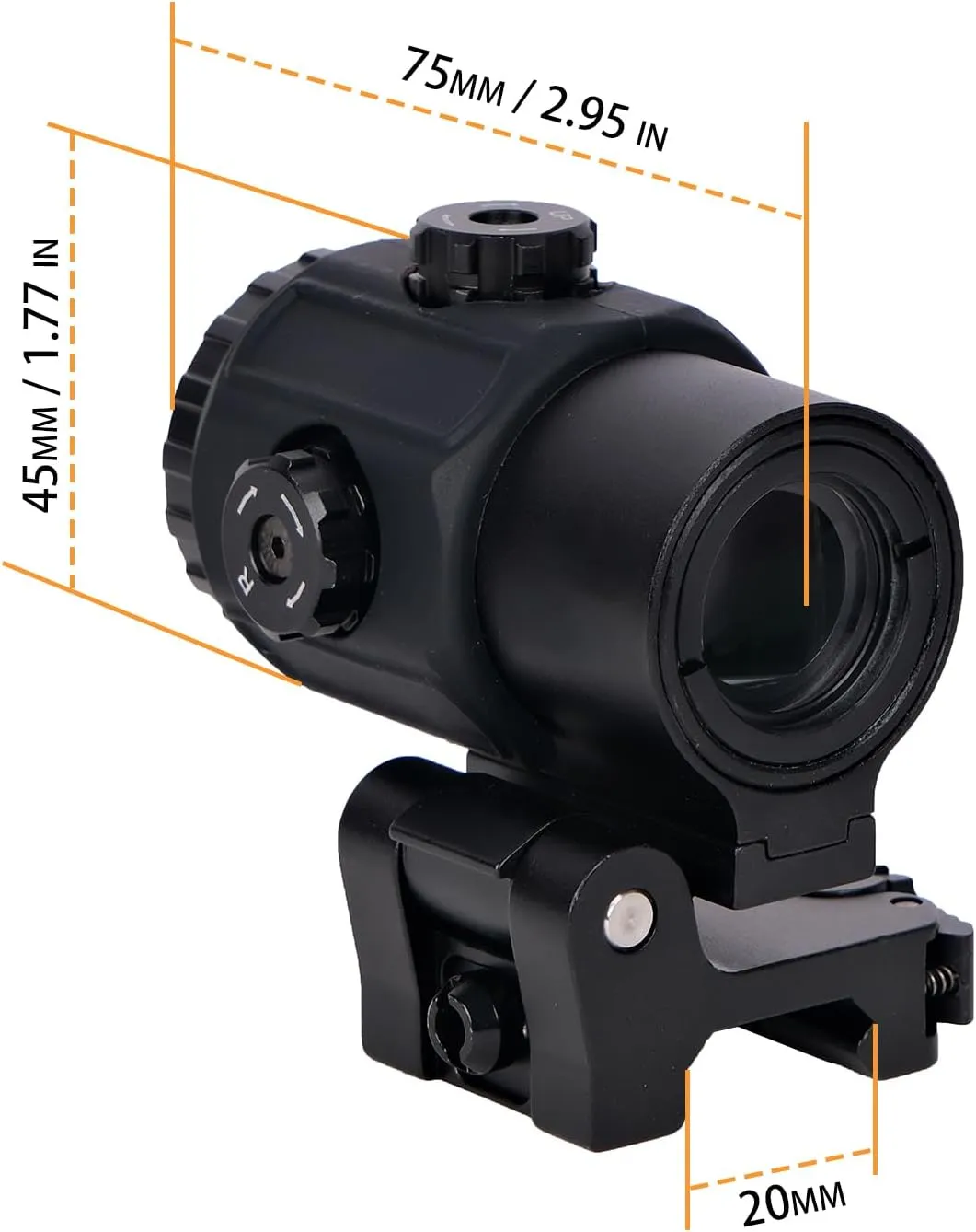 558 G33/558 G43/558 G45 Red & Green Dot Holographic Reflex Sight Scope with G33 G43 3X /G45 5X Magnifier Combo Built-in Flip QD Mount