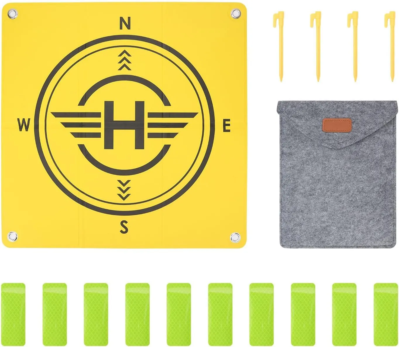 55cm Drone Landing Pad Waterproof Double-Sided Helipad for DJI Mavic 4 Pro/Air 3S/Avata 2, Foldable Universal Reflective Parking Apron Safe Landing Pad for Drone Helicopter Accessories