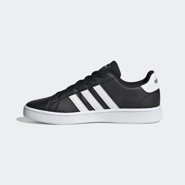 Adidas Kids Unisex Grand Court  Casual Shoe - Core Black/Cloud White