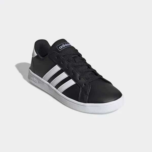 Adidas Kids Unisex Grand Court  Casual Shoe - Core Black/Cloud White