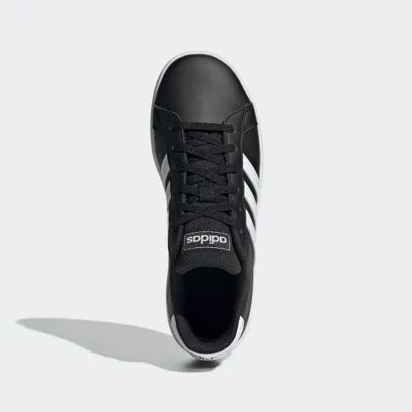 Adidas Kids Unisex Grand Court  Casual Shoe - Core Black/Cloud White