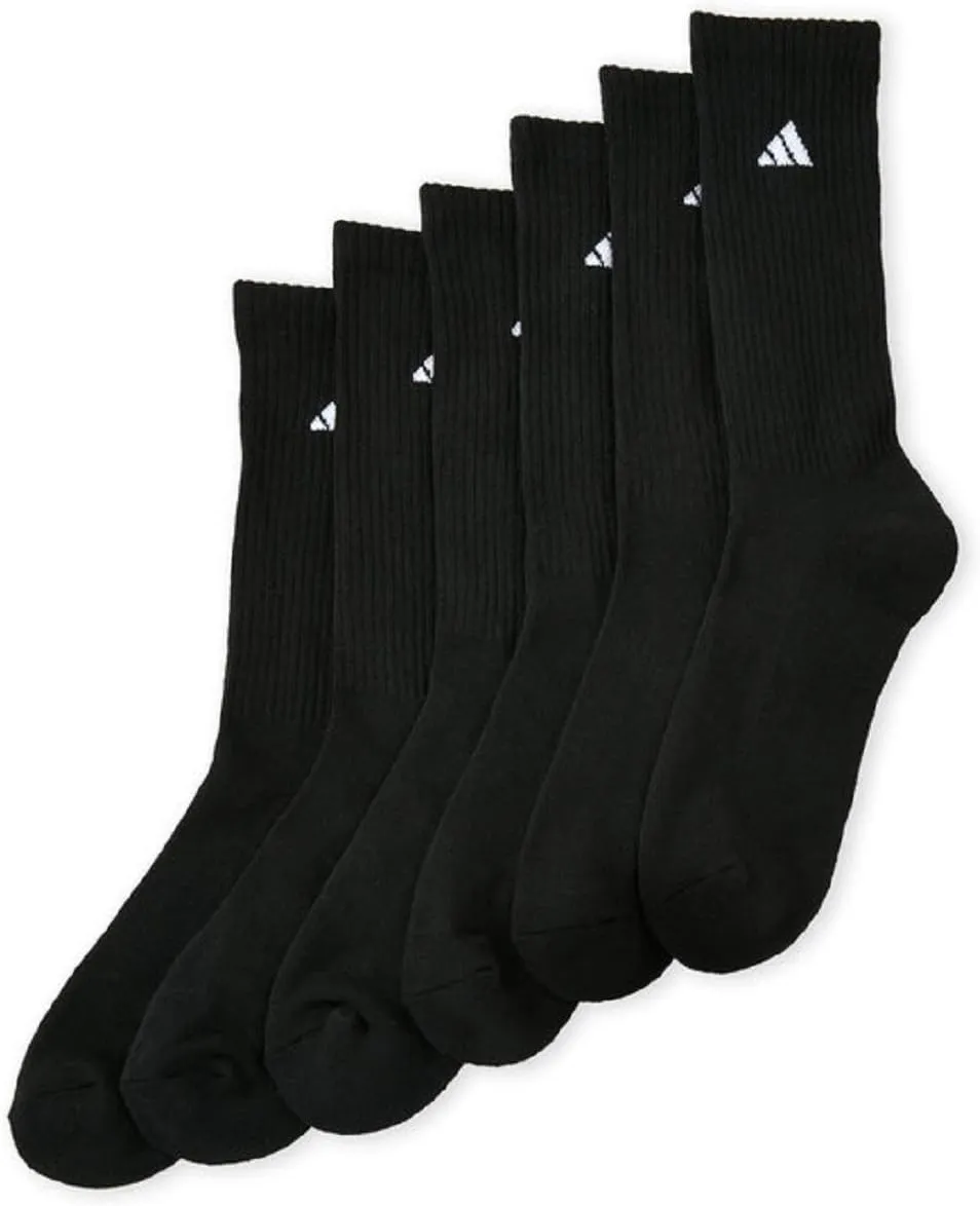 adidas Mens 6 Pack Athletic Crew Socks (Shoe: 6-13)