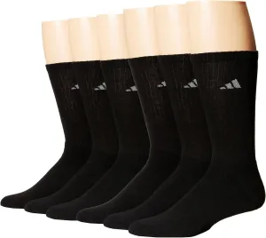 adidas Mens 6 Pack Athletic Crew Socks (Shoe: 6-13)
