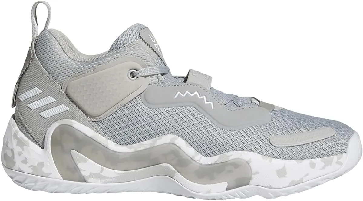 adidas mens D.O.N. Issue 3 Basketball Shoes, Team Mid Grey-white-team Light Grey, 6.5