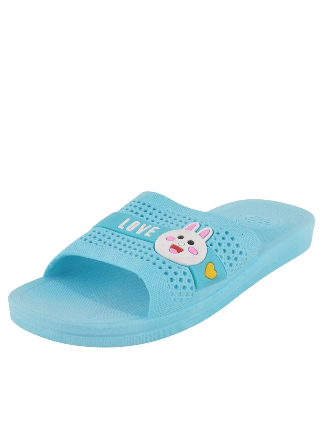 Adorable Blue Bunny Design Slide with LOVE Strap for Girl's