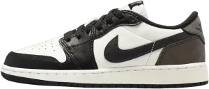 Air Jordan 1 Low OG Wolf Grey Big Kids' Shoes (CZ0858-102, Sail/Dark Mocha/Black) Size 4