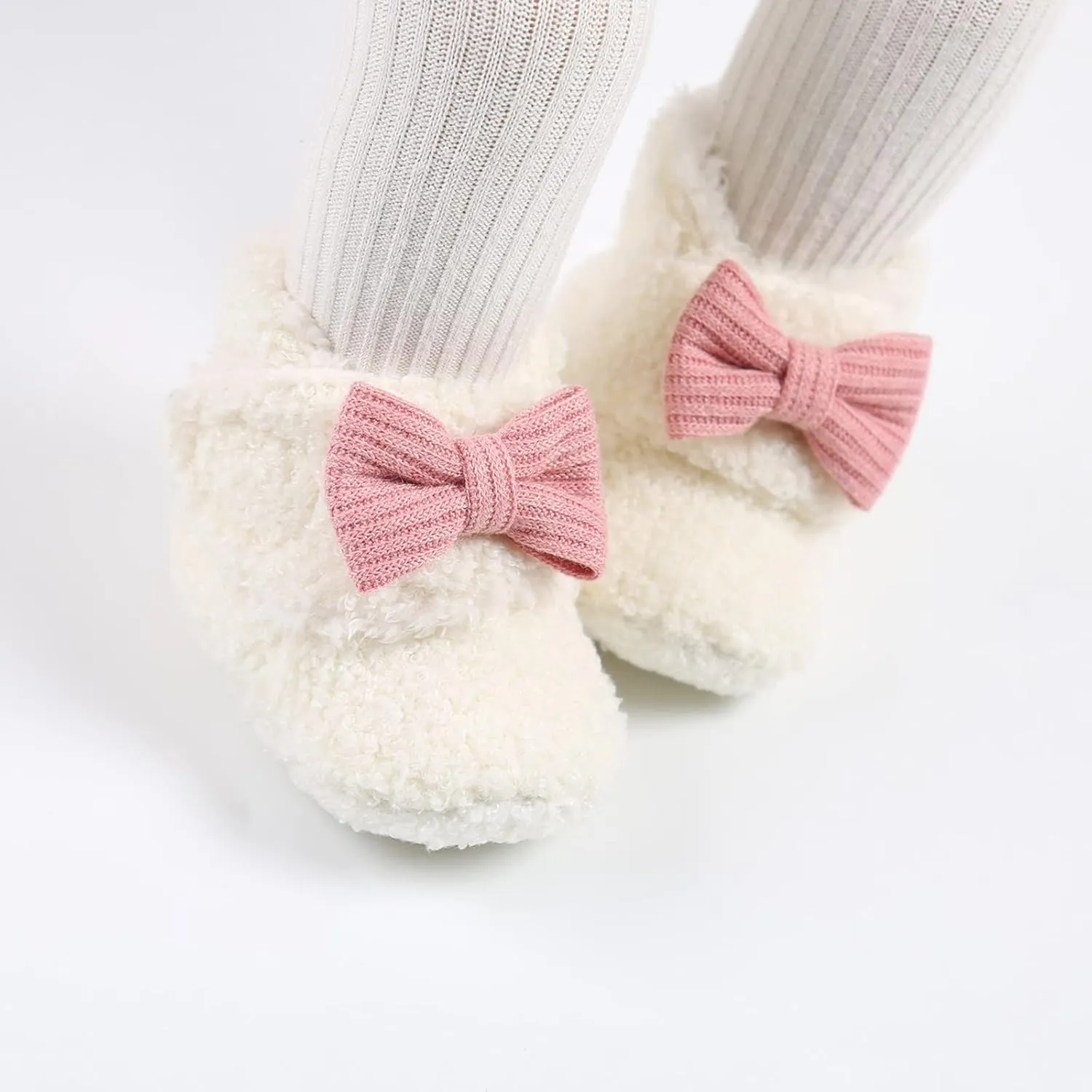 Aj6 Shoes Baby Girls Boys Soft Booties Snow Boot Warm Shoes Infant Toddler Warming Prewalker Footed Romper