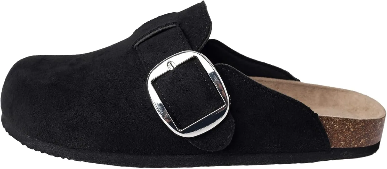 Alpine Swiss Edith Womens Clogs Cork Footbed Slippers Mules Slip On Potato Shoes