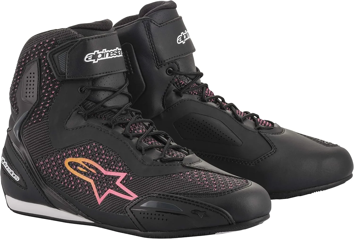 Alpinestars Women's Stella Faster 3 Rideknit Shoes (5.5) (BLACK/YELLOW/PINK)