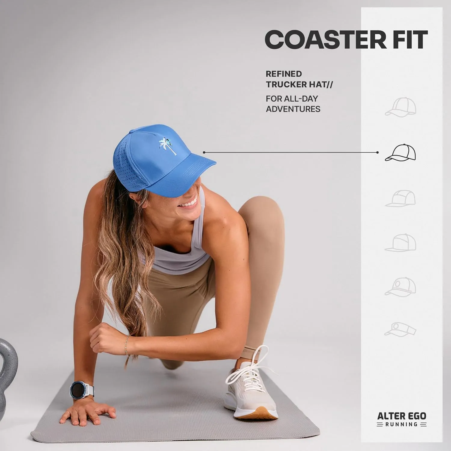 Alter Ego Coaster Splash Running Hat – Lightweight, Water Repellent, Men & Women