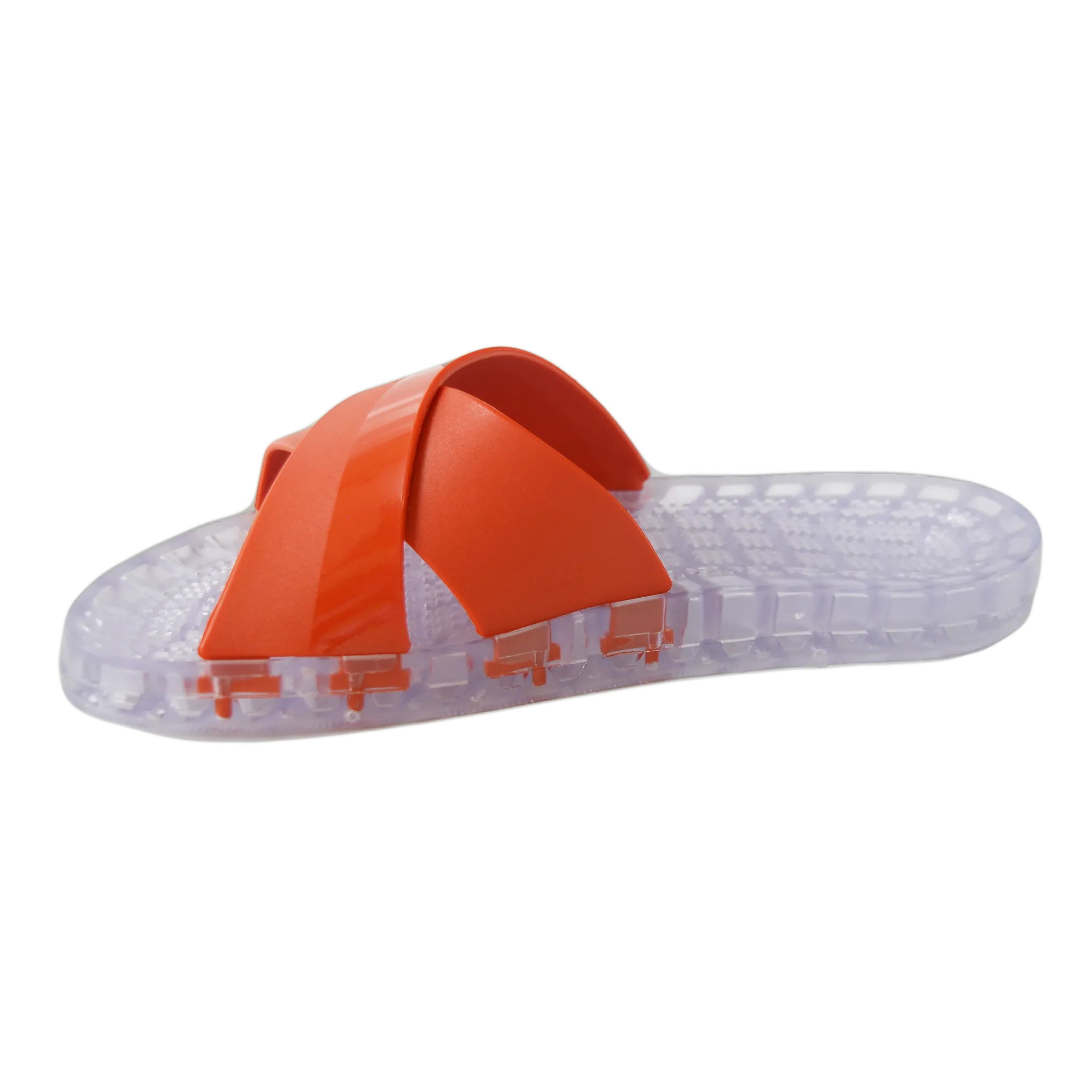 Amalfi - Clear Slide Sandal - Red