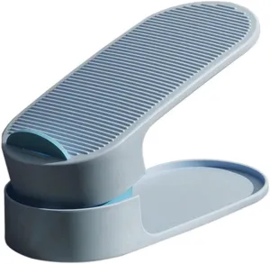Amosfun Djustable Shoe Rack Organizer Double Layer Slipper Holder Space Saving Design Easy to Clean Sturdy Material Non- Family Parents Friends