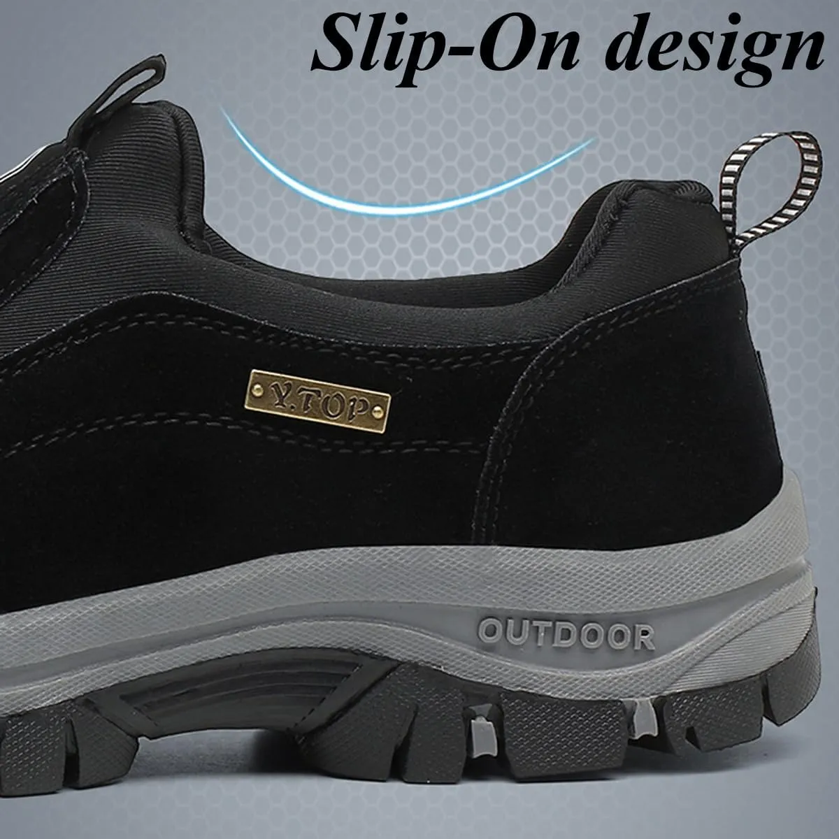 Anthoern Orthopedic Shoes Men, Breathable Non-Slip Slip-On Walking Shoes, Lightweight Comfortable Fashion Casual Sneakers