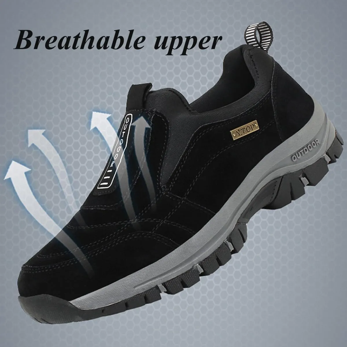 Anthoern Orthopedic Shoes Men, Breathable Non-Slip Slip-On Walking Shoes, Lightweight Comfortable Fashion Casual Sneakers