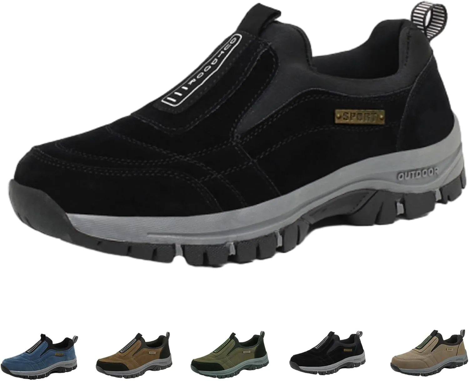 Anthoern Orthopedic Shoes Men, Breathable Non-Slip Slip-On Walking Shoes, Lightweight Comfortable Fashion Casual Sneakers