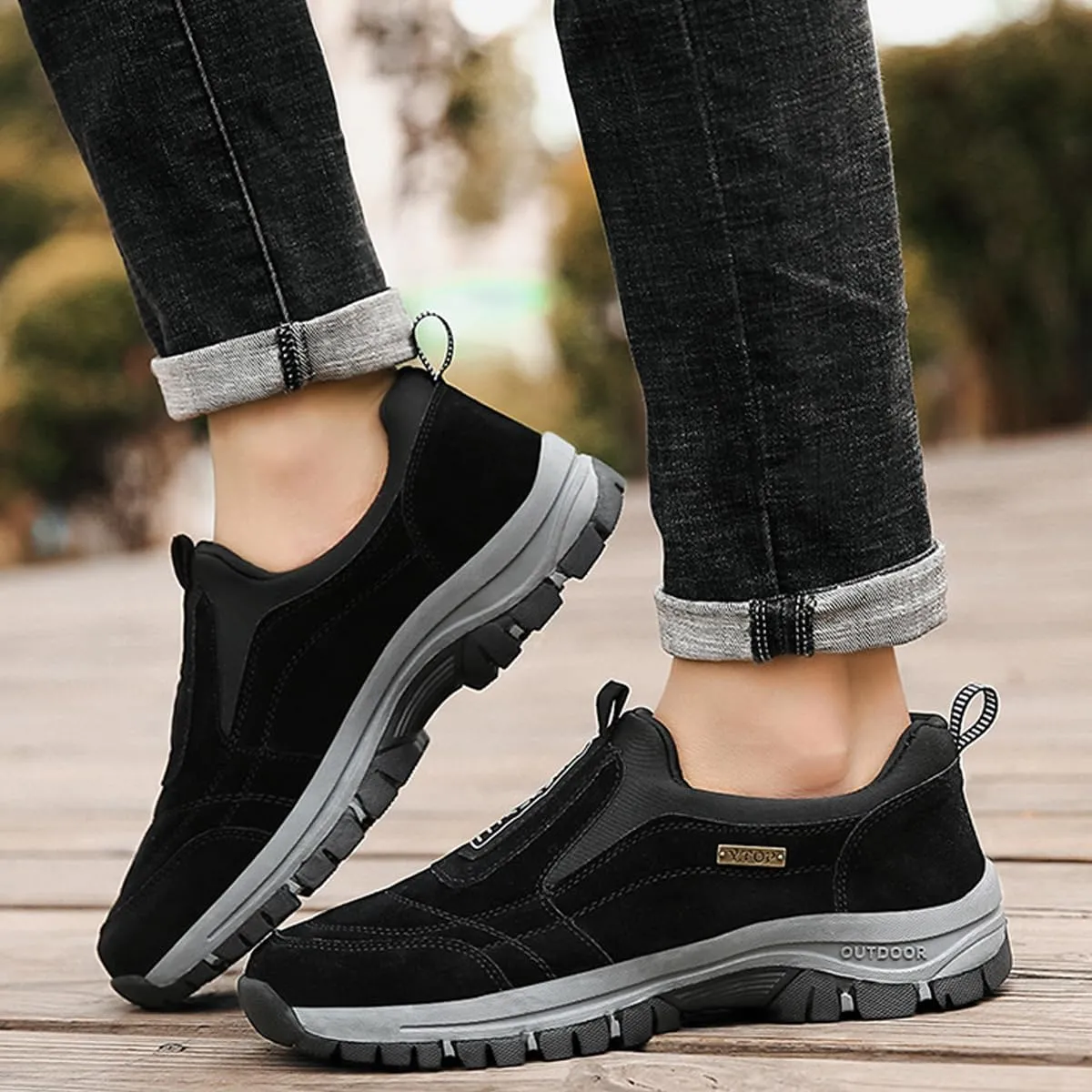 Anthoern Orthopedic Shoes Men, Breathable Non-Slip Slip-On Walking Shoes, Lightweight Comfortable Fashion Casual Sneakers
