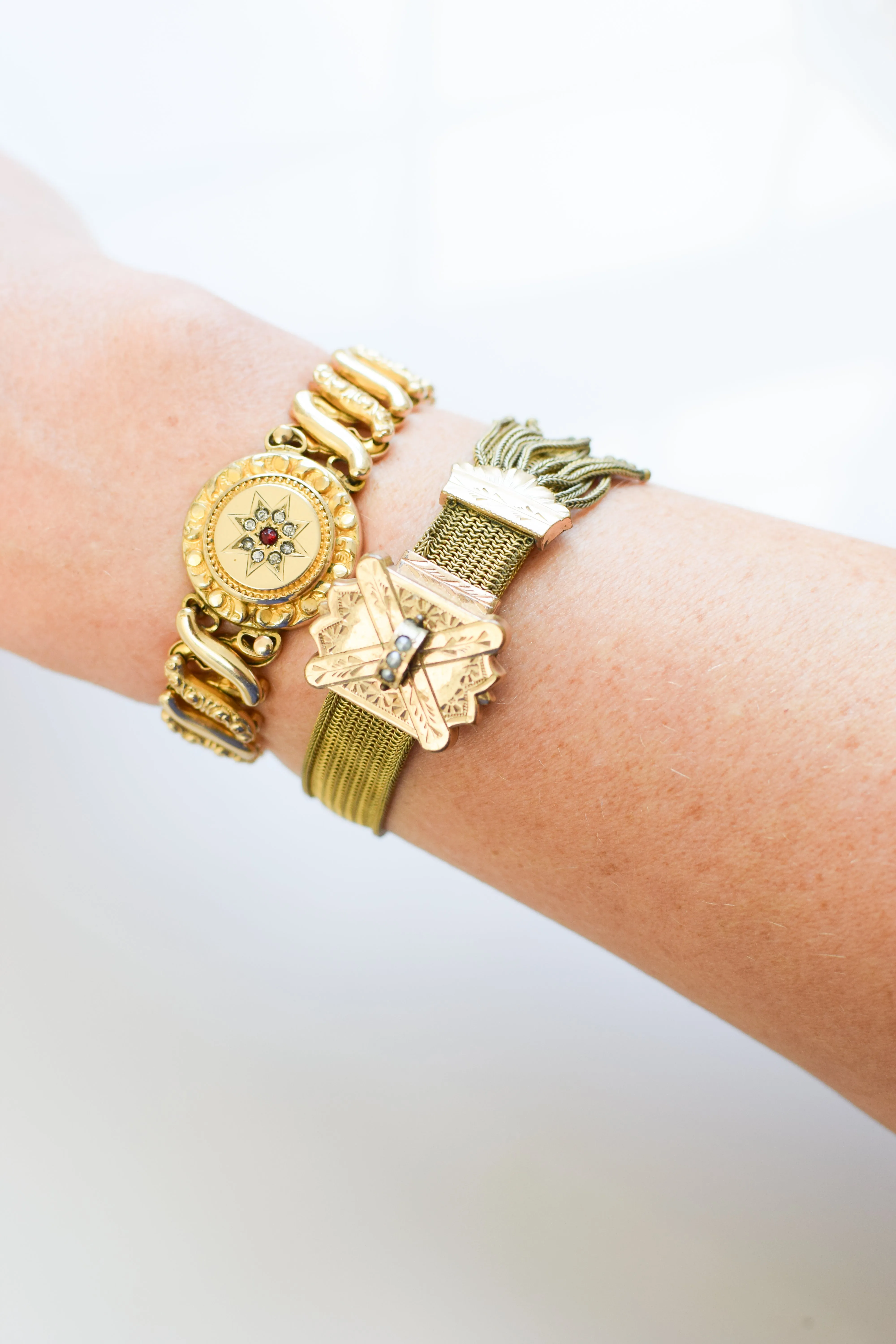 Antique Victorian Gold-Fill Slide Bracelet
