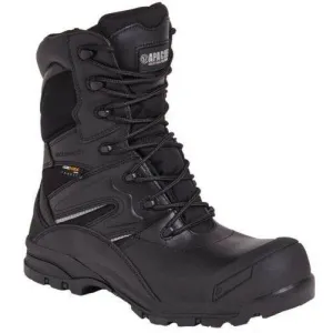 Apache Industrial Workwear Black Combat Zipped Composite Safety Waterproof Boots