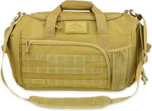APRlLBAY Gym Bag Large Size 43L Training Bag Traveling With Luggage Strap Equipment Bag Tactical Military Duffel for Men&Women Basketball Football Weekender,Sports Bag Sturdy (Khaki)