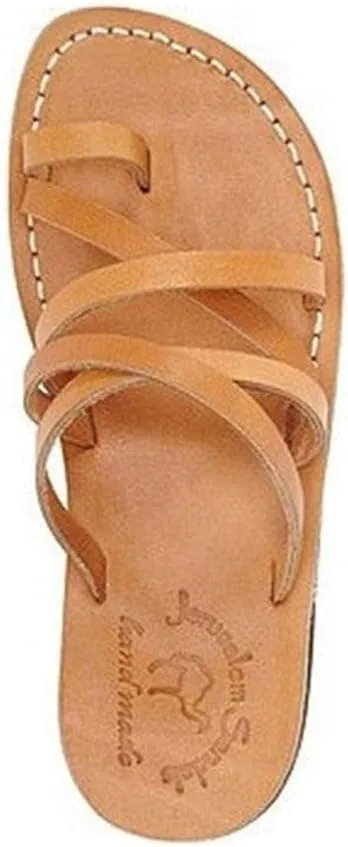 Ariel - Leather Cross Strap Sandal - Womens Sandals