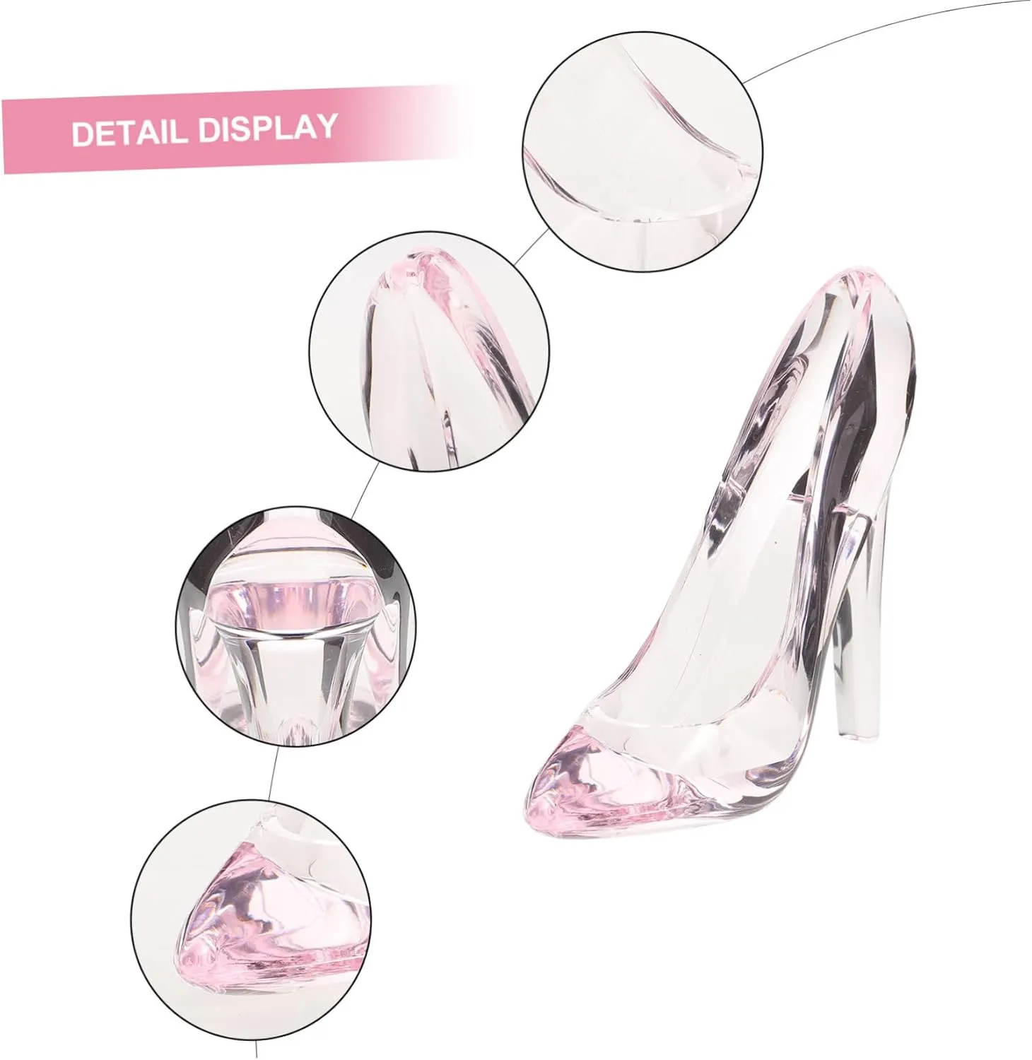 ARTIBETTER Acrylic High Heels Shoes Crystal High Heels High Heel Shoe Slipper Decoration Princess Glass Slipper Clear Slipper Princess Slipper Ornament Shoe Decor Christmas Princess Shoes