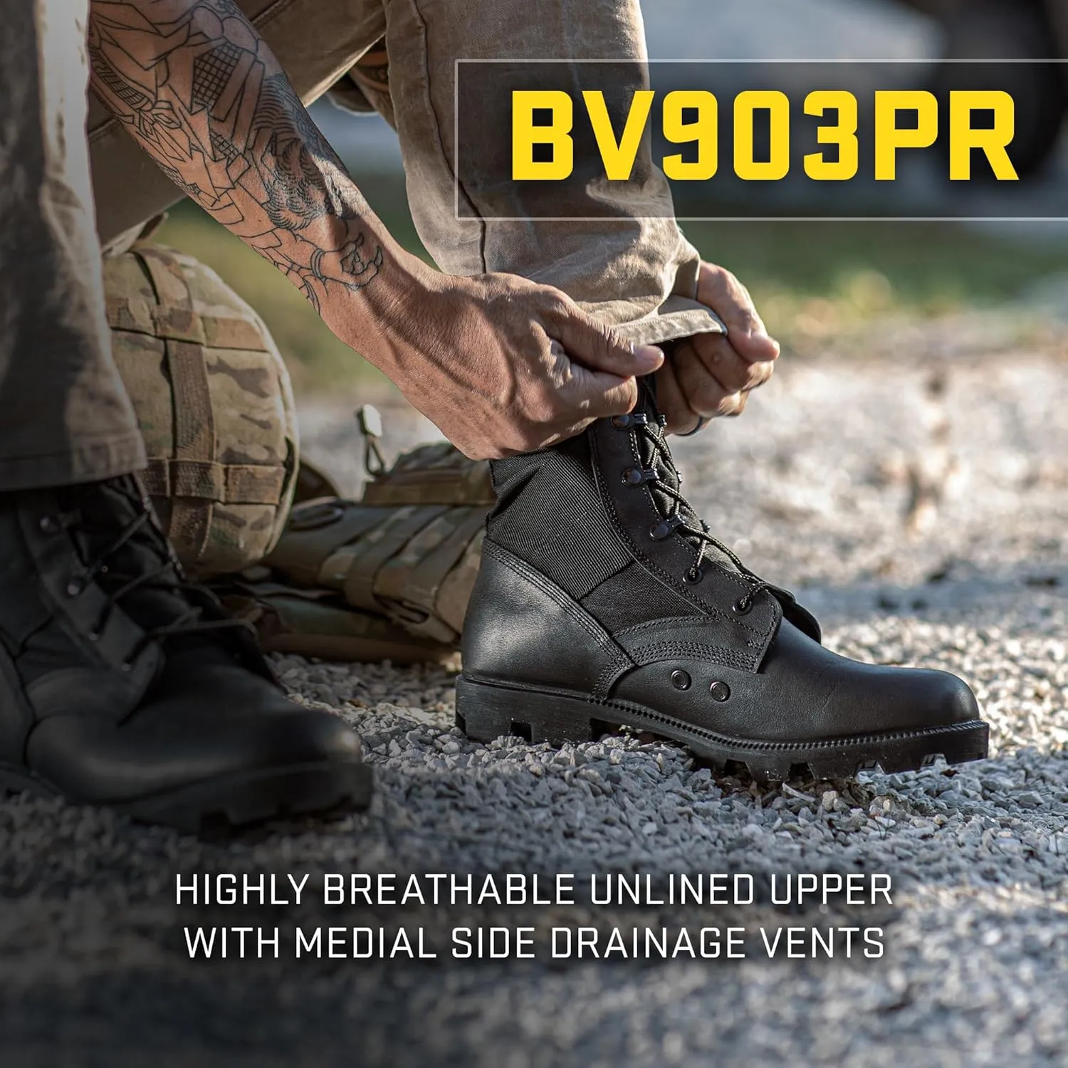 B Belleville Arm Your Feet Men's 8 Inch Canopy Jungle Boots - Highly Breathable Leather & Nylon Upper, Medial Side Drainage Vents, and Classic Panama Outsole Tread