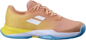 Babolat Jet Mach 3 Junior All Court Girl Tennis Shoes (Coral/Gold Fusion) (Coral/Gold Fusion, US Footwear Size System, Big Kid, Numeric, Medium, 4.5)